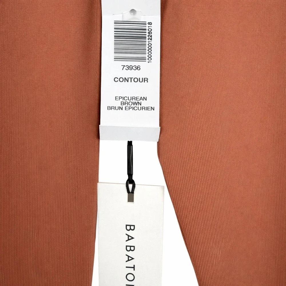 Babaton Contour Headway Bodysuit Rust Brown Square Neck Long Sleeve Small NWT - Picture 8 of 8